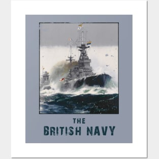 The British Navy Retro Poster WWII Posters and Art